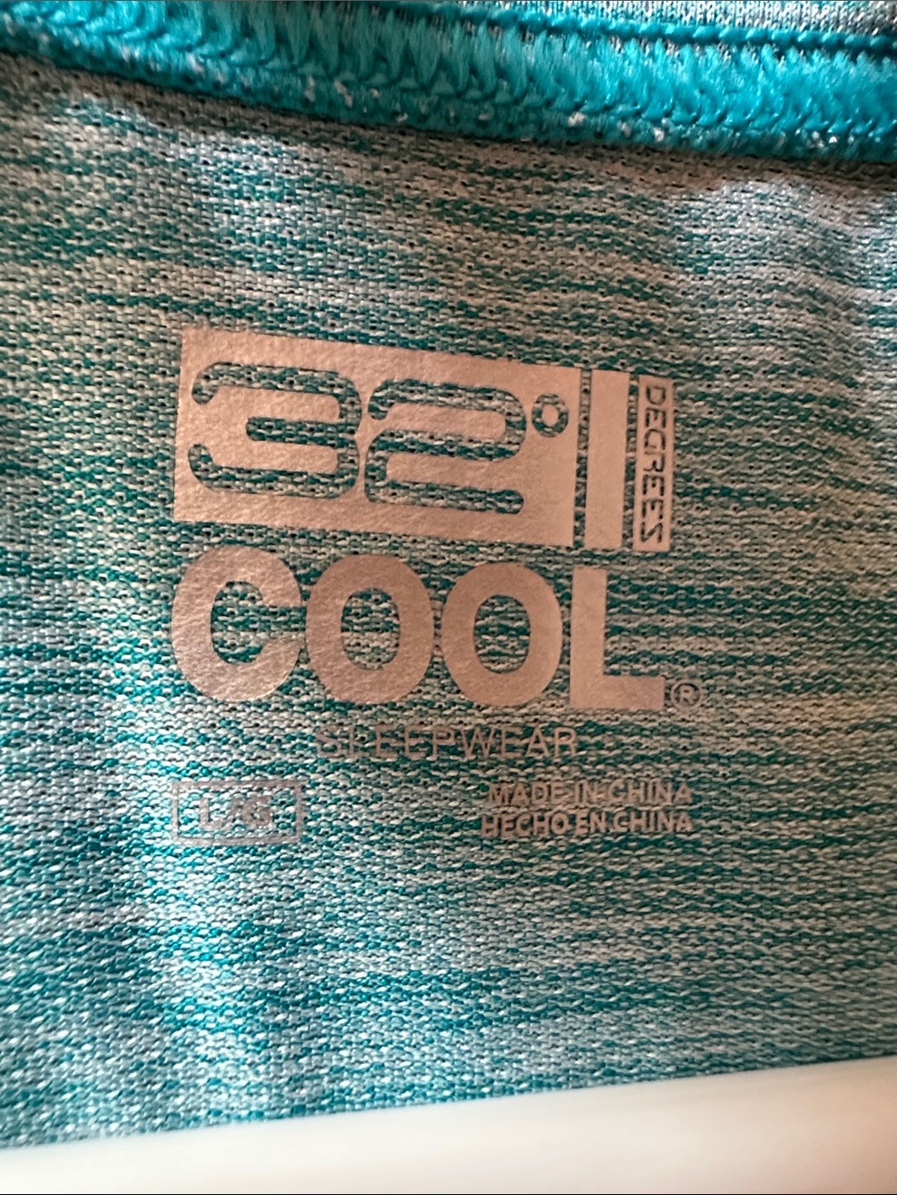 2/$20 32 Degrees Teal Heather Short Sleeve Crew Tee - Picture 2 of 5